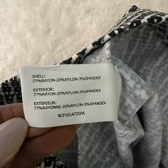 Insight New York PANTS, Tetris Dot Black & White Patterned Size 8 - Picture 4 of 16